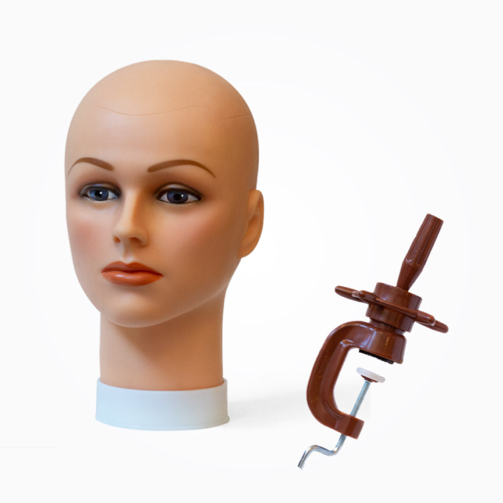 Bald Mannequin Head With Clamp Female Mannequin Head For Wig
